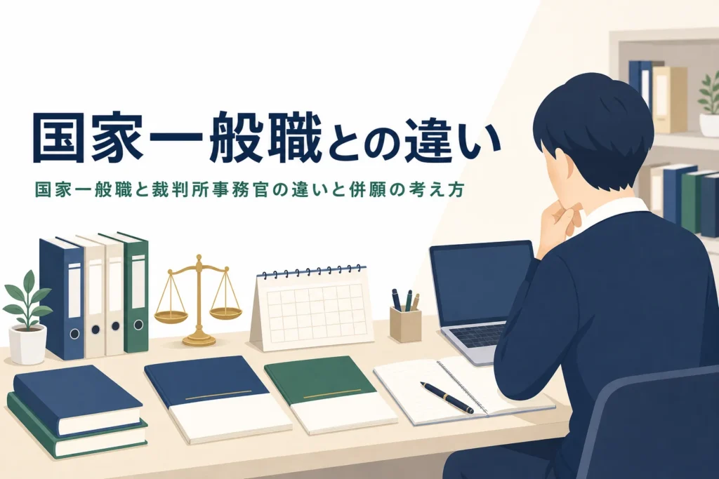 国家一般職と裁判所事務官の違いを解説する記事のアイキャッチ