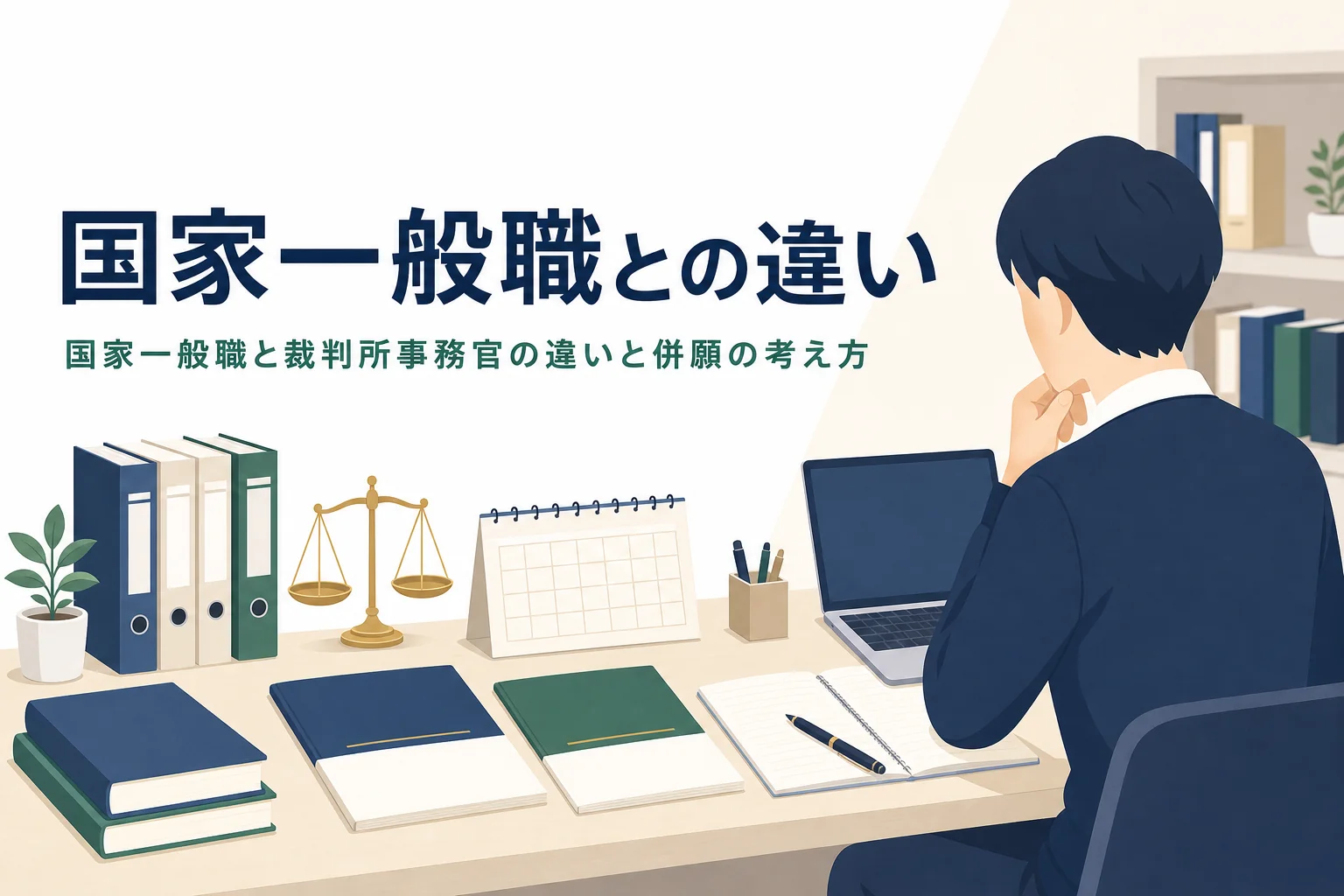国家一般職と裁判所事務官の違いを解説する記事のアイキャッチ