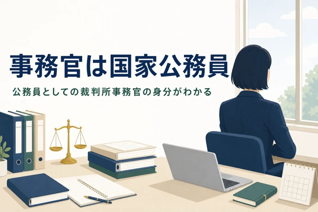 裁判所事務官が国家公務員の特別職であることを解説する記事のアイキャッチ