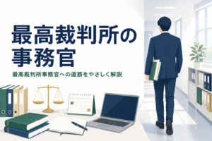 最高裁判所事務官の働き方と配属される人を解説する記事のアイキャッチ