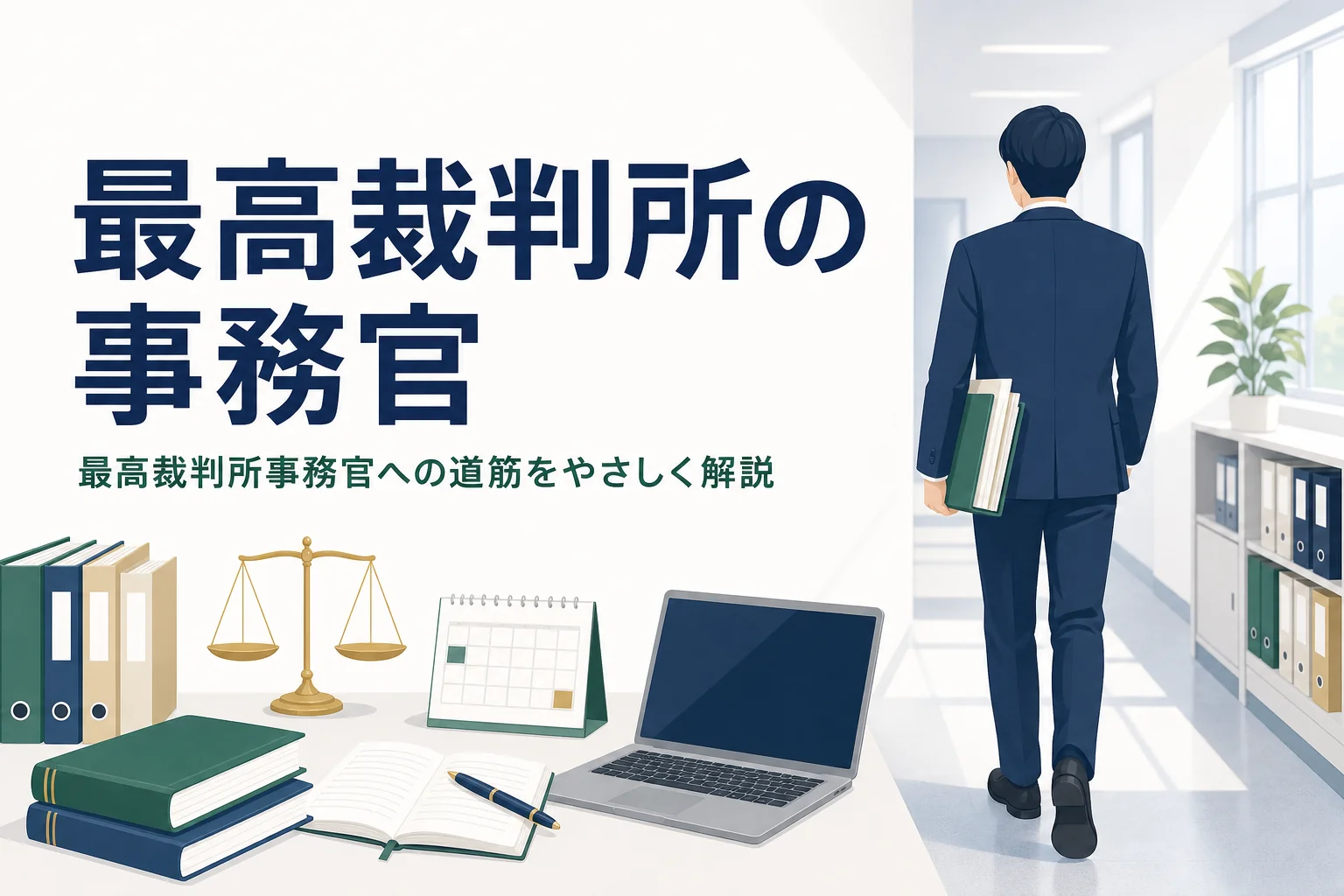 最高裁判所事務官の働き方と配属される人を解説する記事のアイキャッチ
