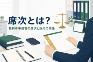 裁判所事務官の席次と採用候補者名簿の関係を解説する記事のアイキャッチ