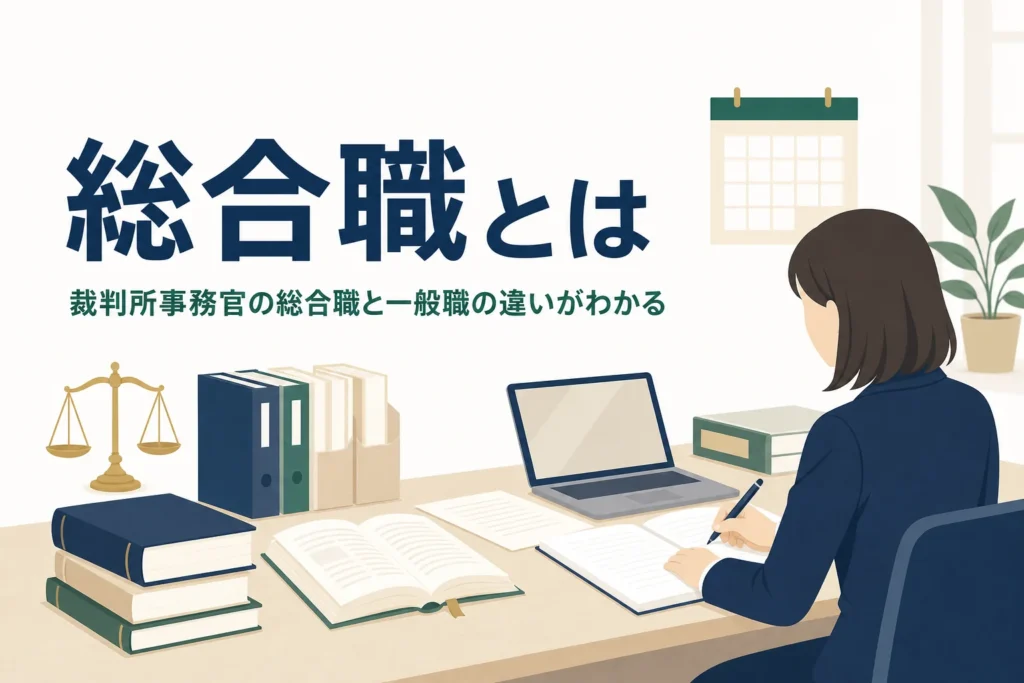裁判所事務官の総合職と一般職の違いを解説する記事のアイキャッチ
